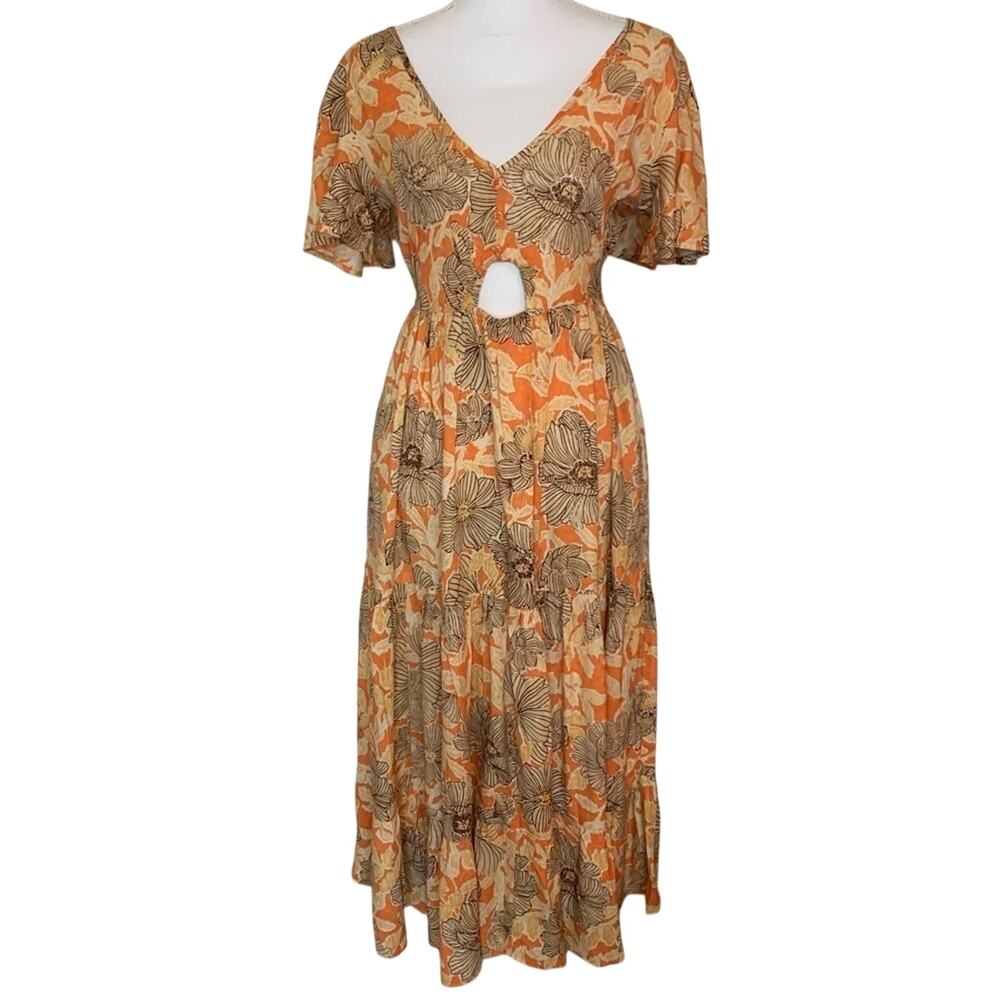 NWT‎ Band of the Free Floral Midi Dress Boho Women Size Small